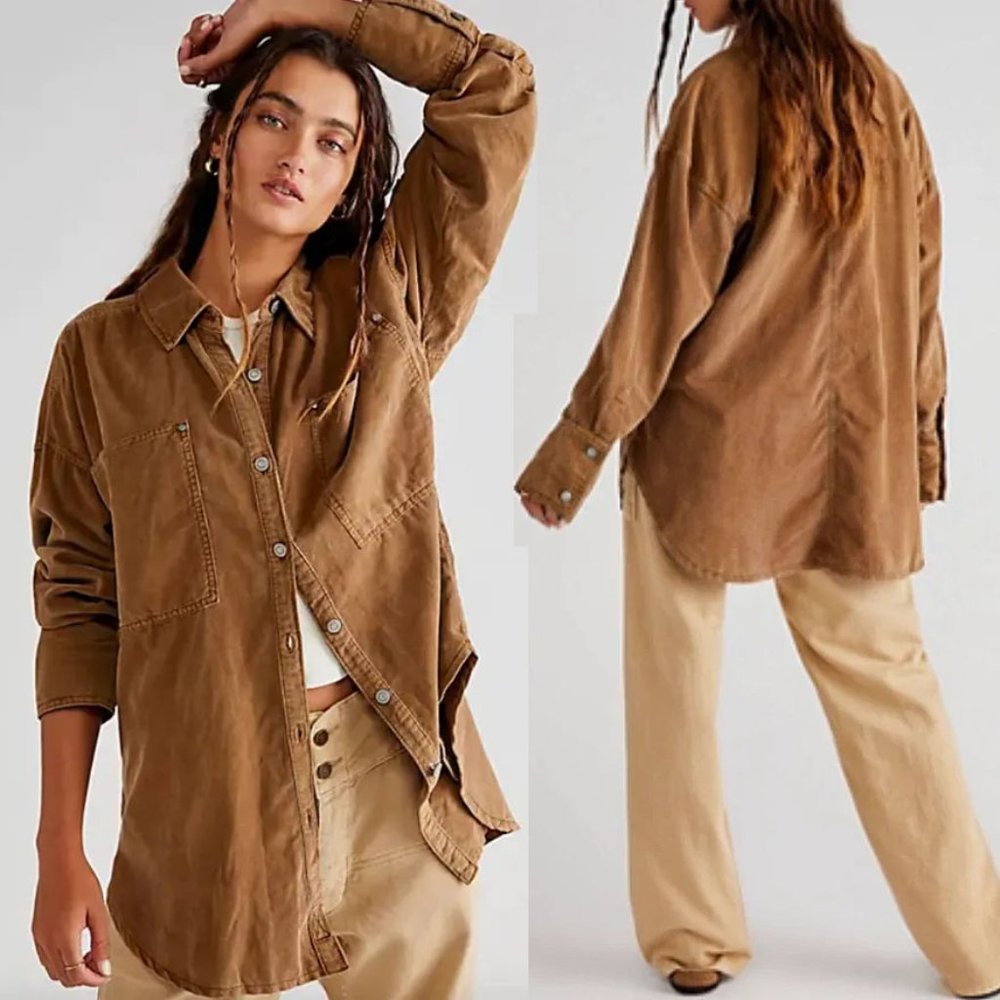 Free People Brown Utility Jacket